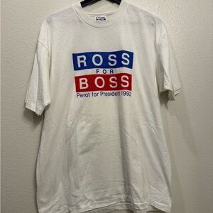 Vintage 90s Ross for Boss Presidential Election Political T-shirt XL 23x29